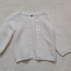 Carters Child of Mine 6-9M White Cardigan NWOT